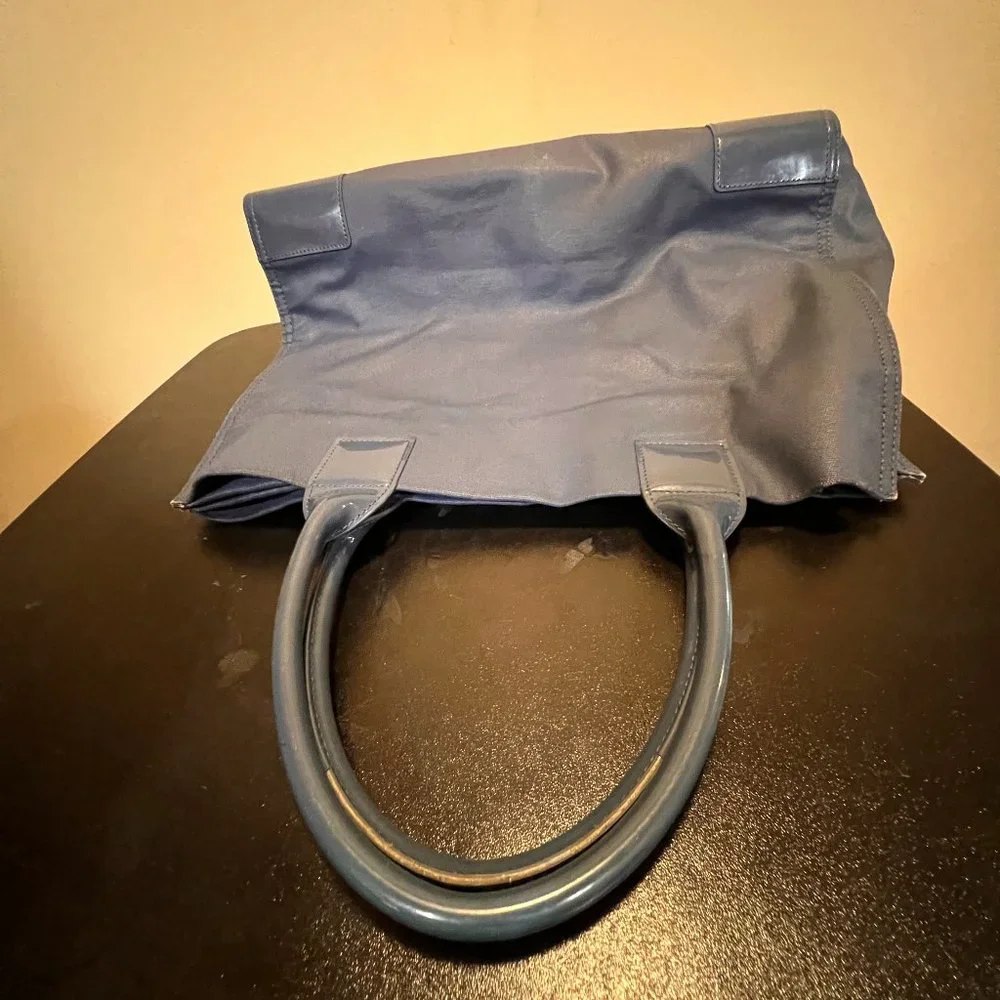 Tory Burch blue Ella tote shoulder bag